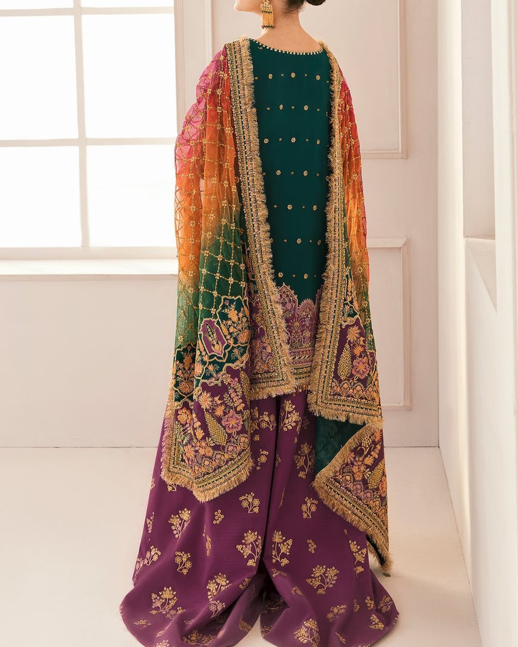 Chiffon Suit – 3PC | Espresso Charm Collection - Image 2
