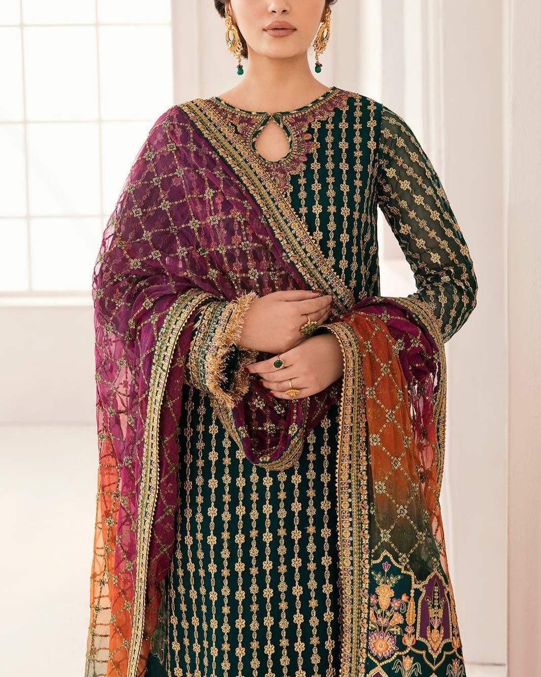 Chiffon Suit – 3PC | Espresso Charm Collection - Image 5