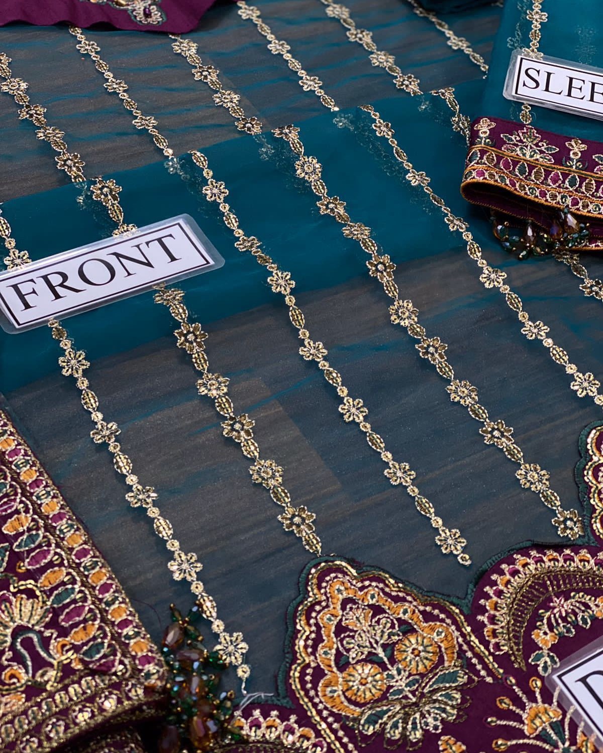 Chiffon Suit – 3PC | Espresso Charm Collection - Image 9