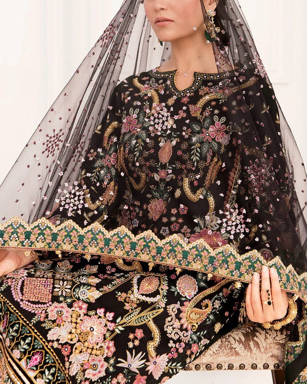 Luxury Bridal Collection – 3PC | Formal Edition (Black) - Image 4