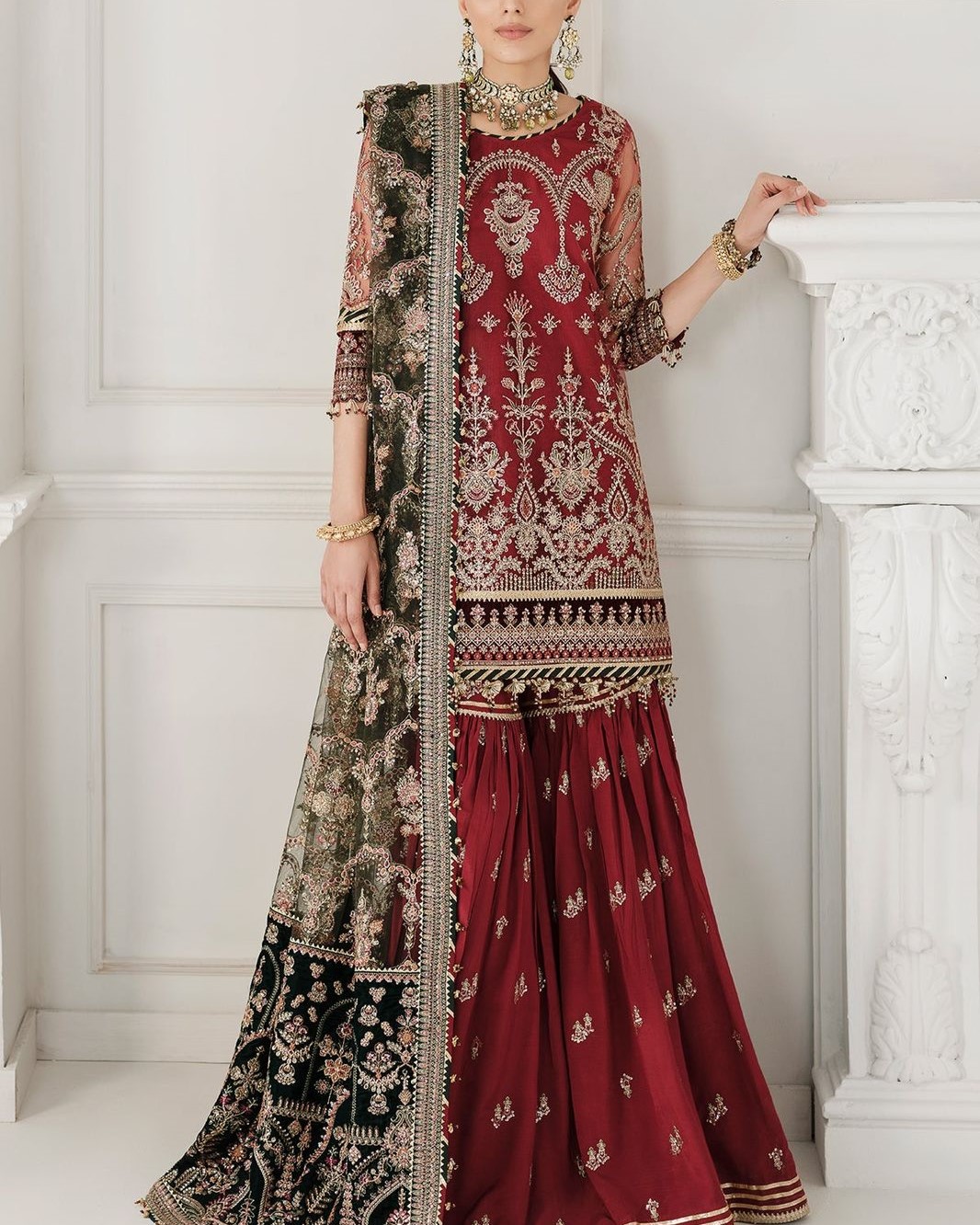 Luxury Formal Collection – 3PC | Net & Organza Edition - Image 2