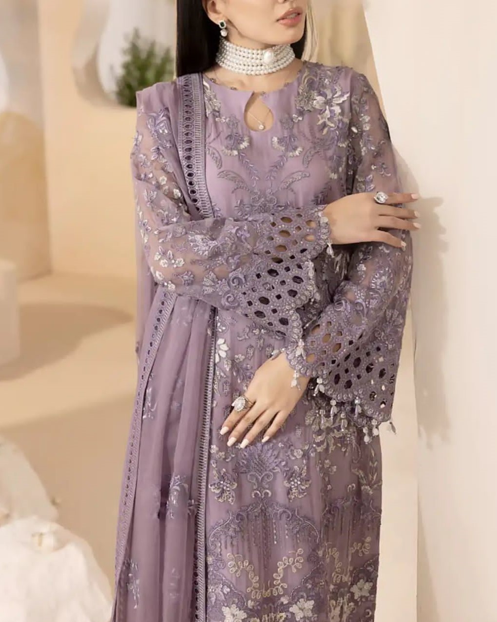 Chiffon Suit – 3PC | Festive Collection - Image 3