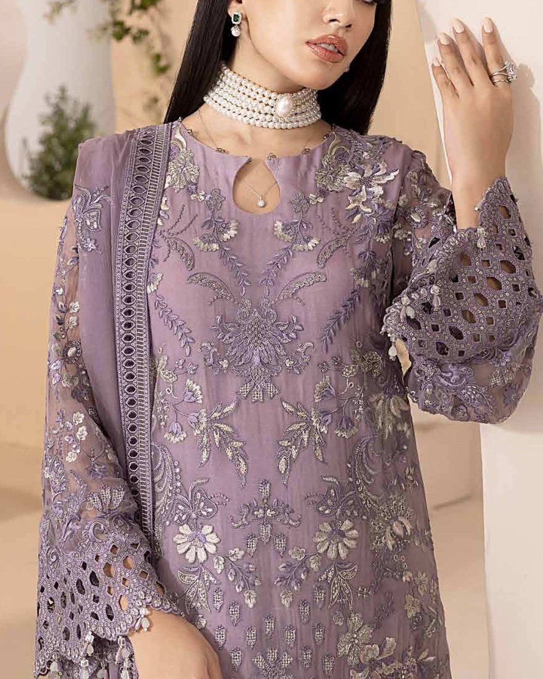 Chiffon Suit – 3PC | Festive Collection - Image 4