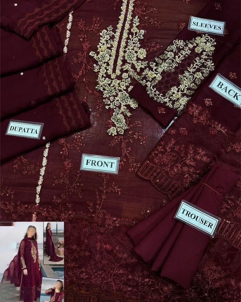 Chiffon Suit – 3PC | Luxury Collection - Image 6