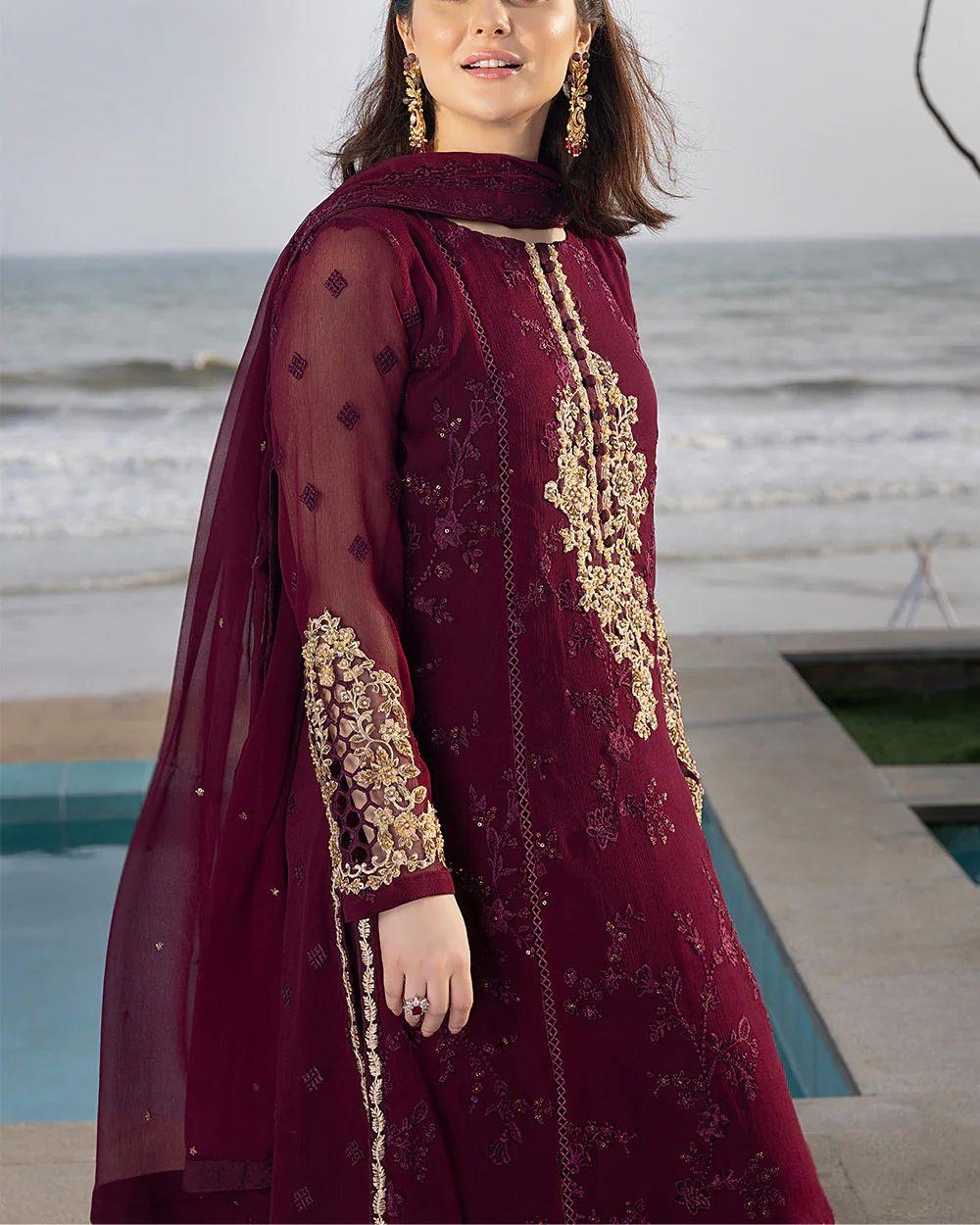 Chiffon Suit – 3PC | Luxury Collection - Image 3