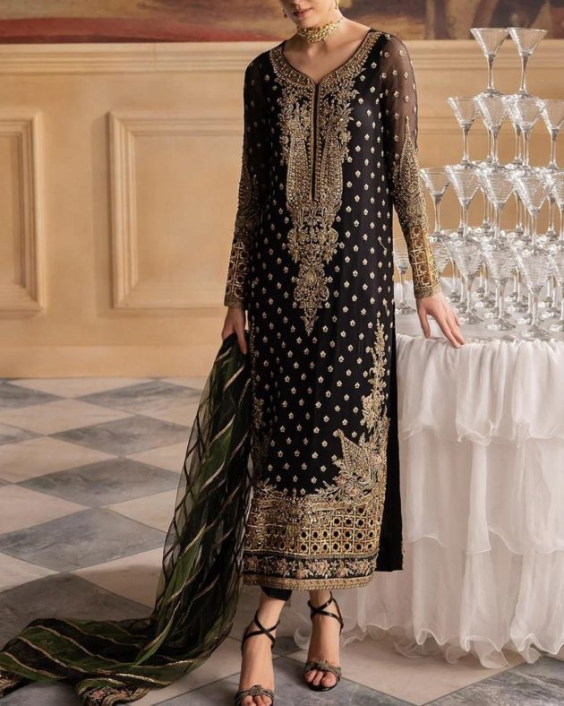 Chiffon Adda & Sequence Work Suit