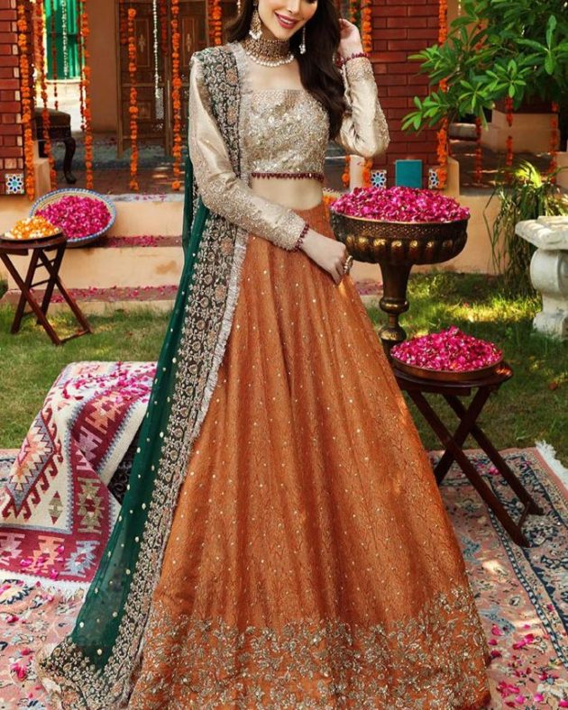 Net Embroidered Frock Suit