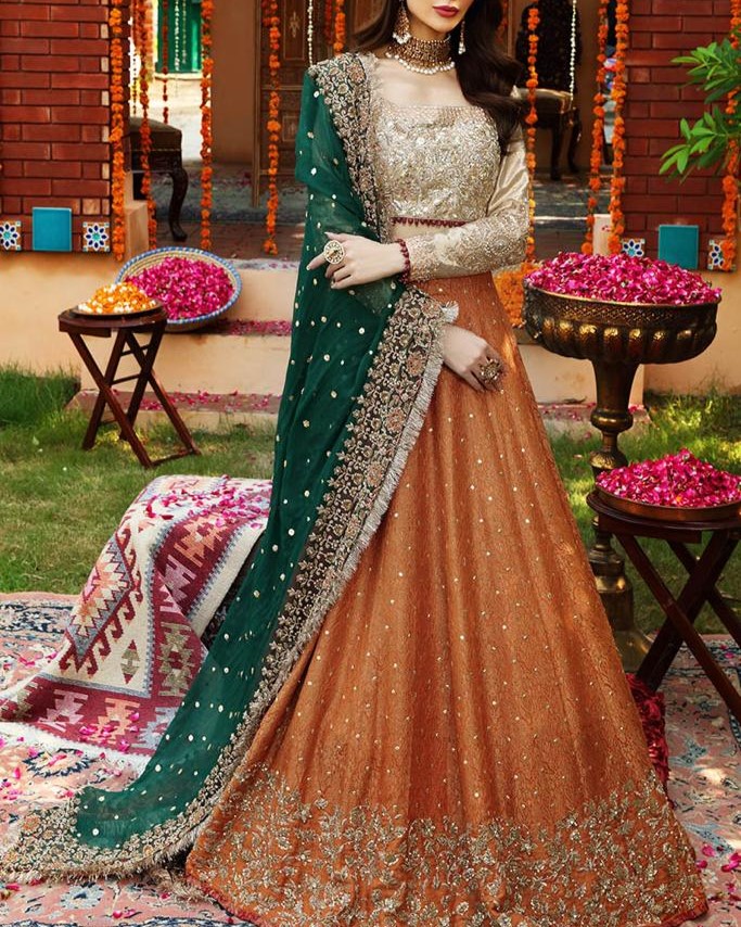 Net Embroidered Frock Suit - Image 2