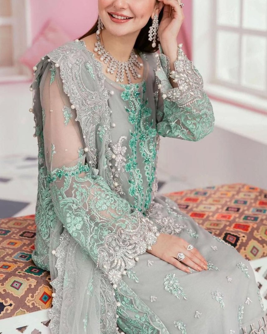 Organza Embroidered Suit - Image 2
