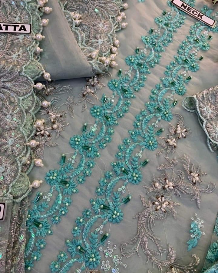 Organza Embroidered Suit - Image 8