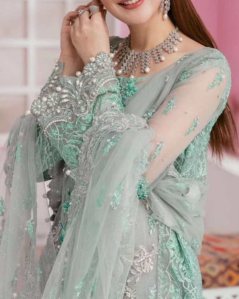 Organza Embroidered Suit - Image 3