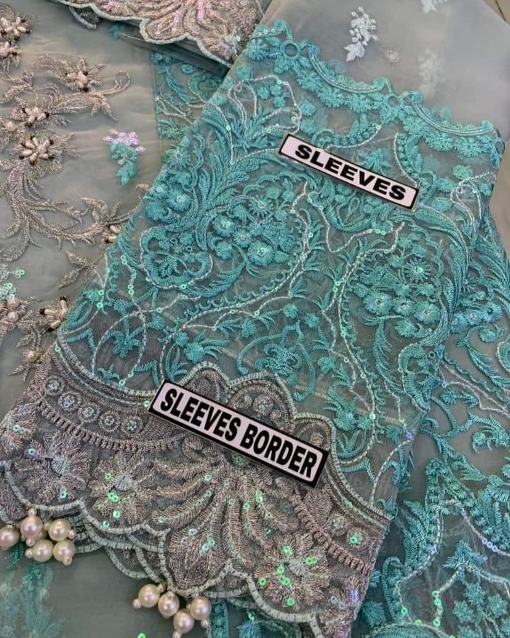 Organza Embroidered Suit - Image 4