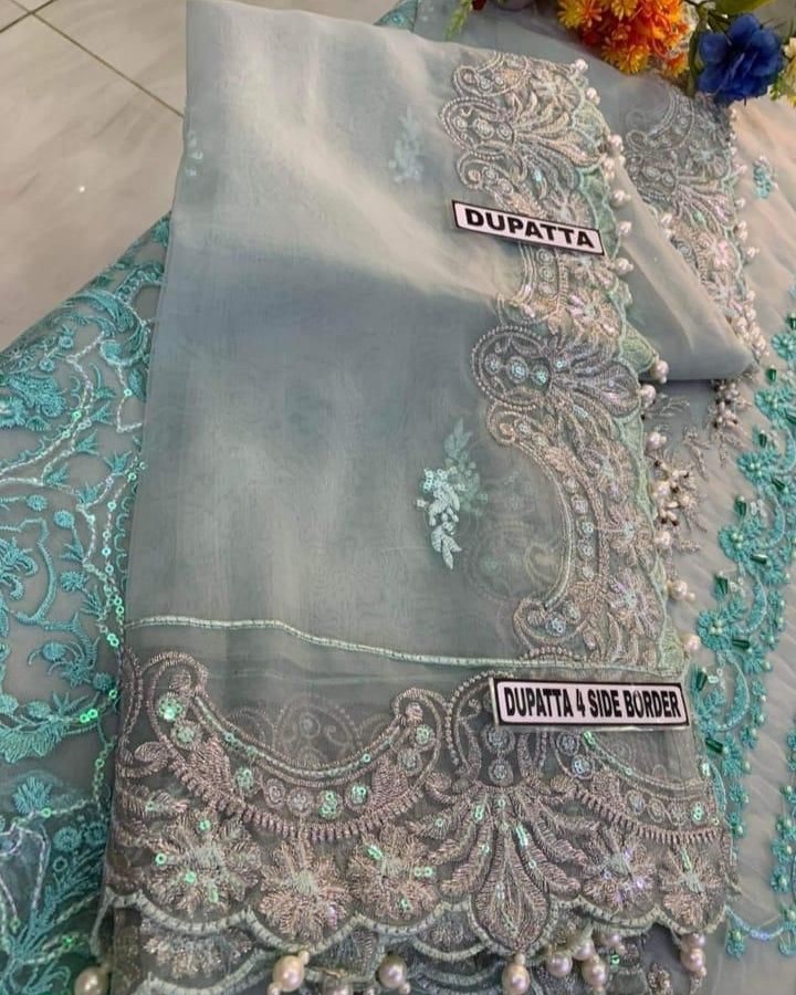 Organza Embroidered Suit - Image 6