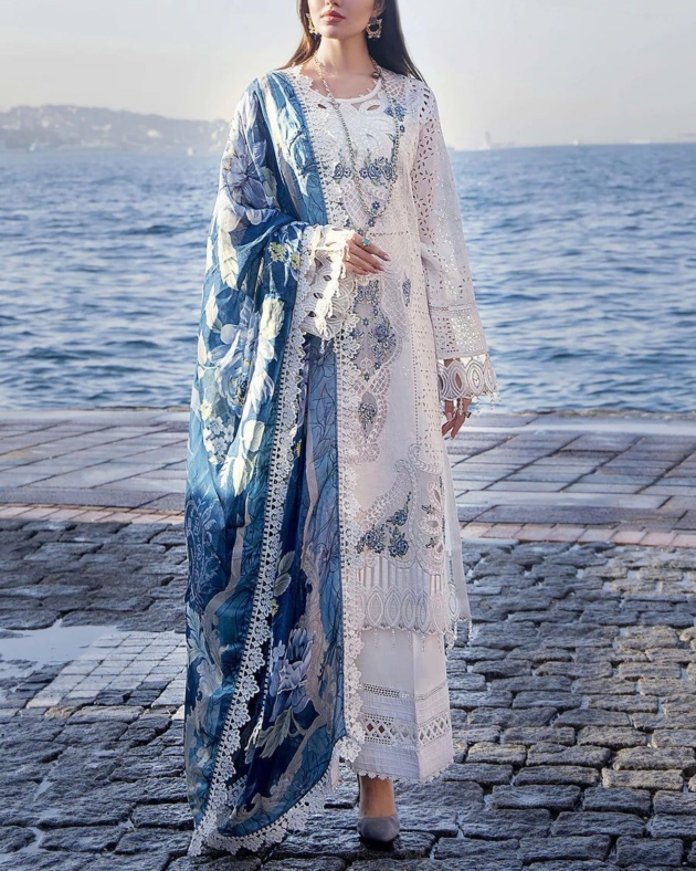Cotton Lawn Embroidered Suit