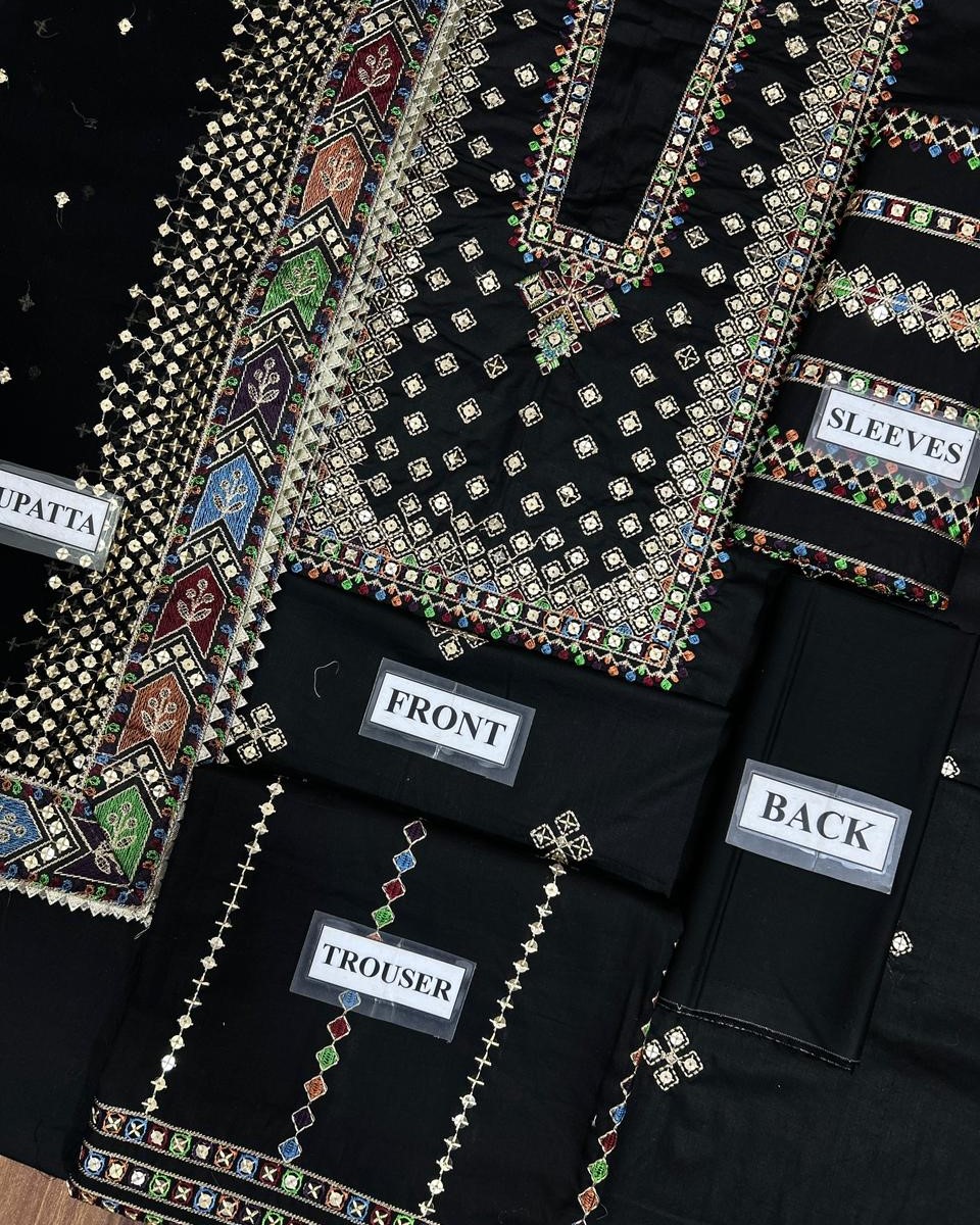 Cotton Lawn Embroidered Suit - Image 9