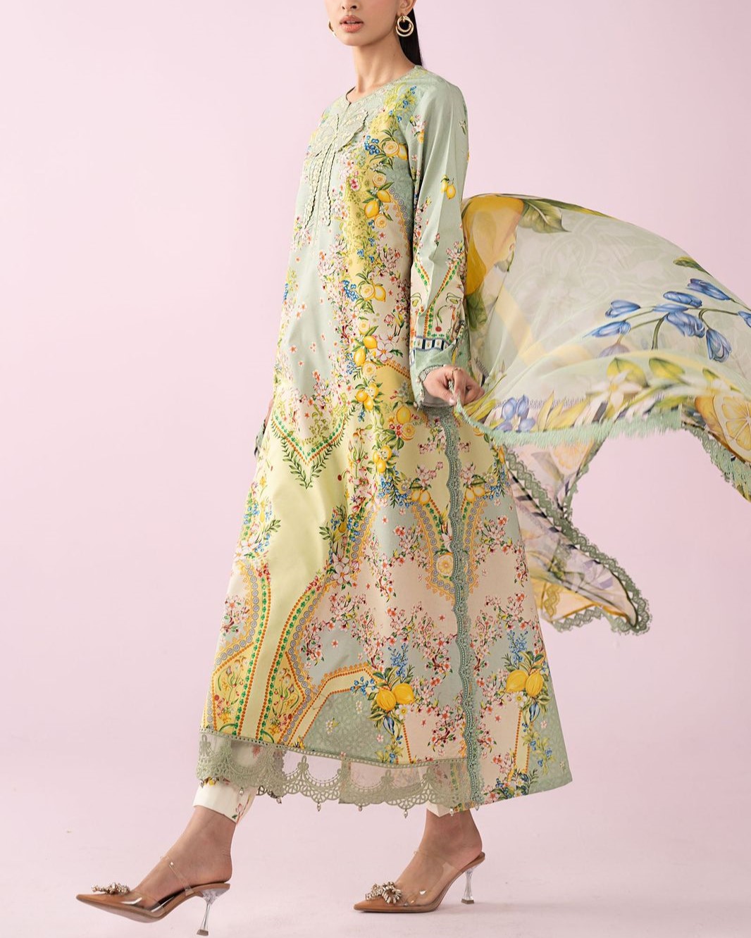 Printed Lawn Embroidered Suit - Image 2