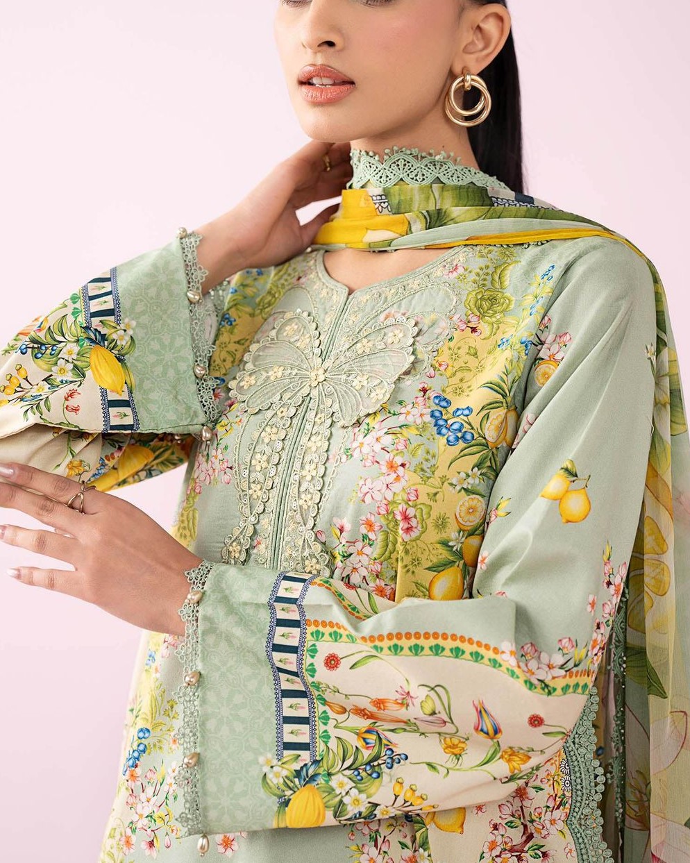 Printed Lawn Embroidered Suit - Image 3