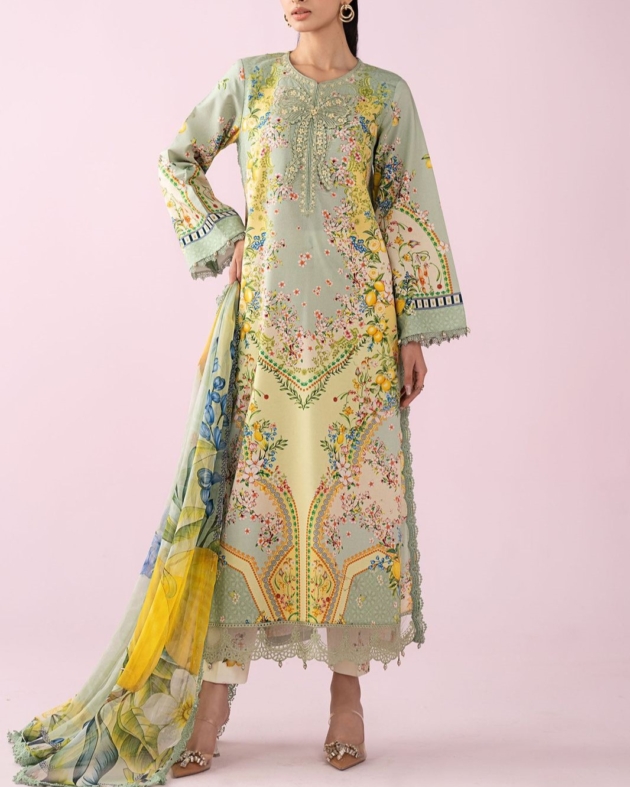 Printed Lawn Embroidered Suit