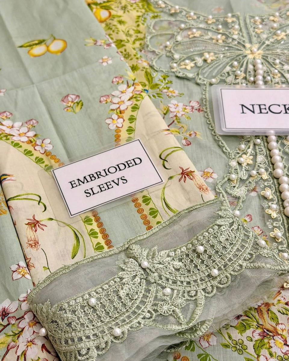 Printed Lawn Embroidered Suit - Image 10