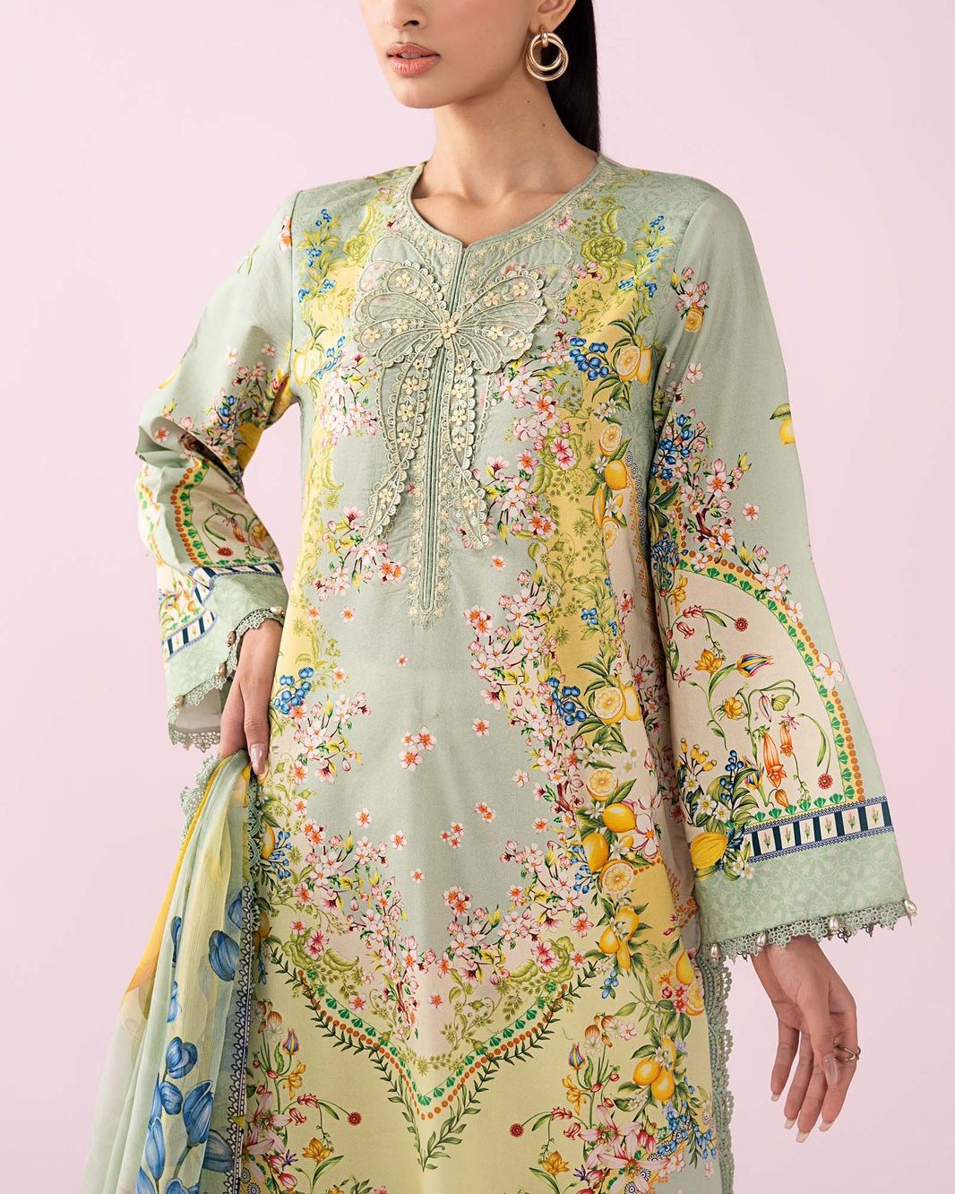 Printed Lawn Embroidered Suit - Image 5