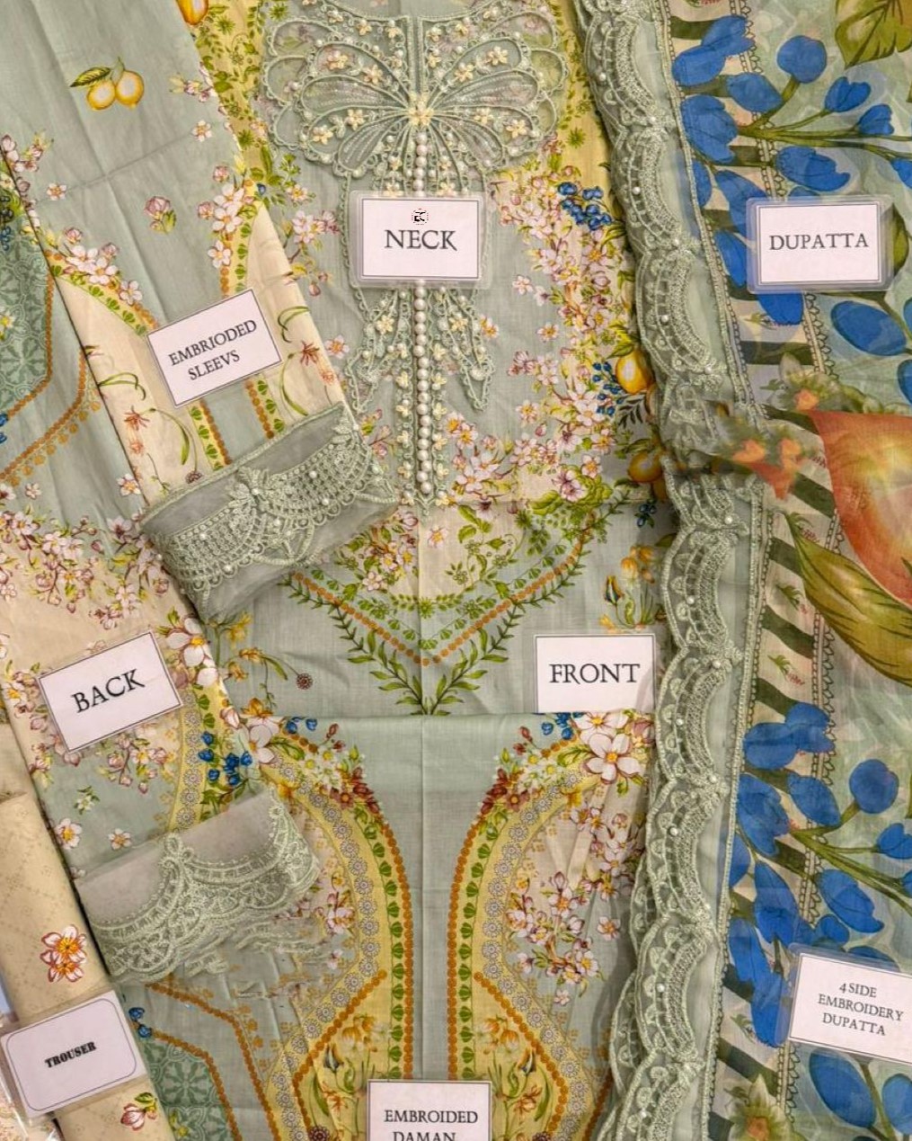Printed Lawn Embroidered Suit - Image 6