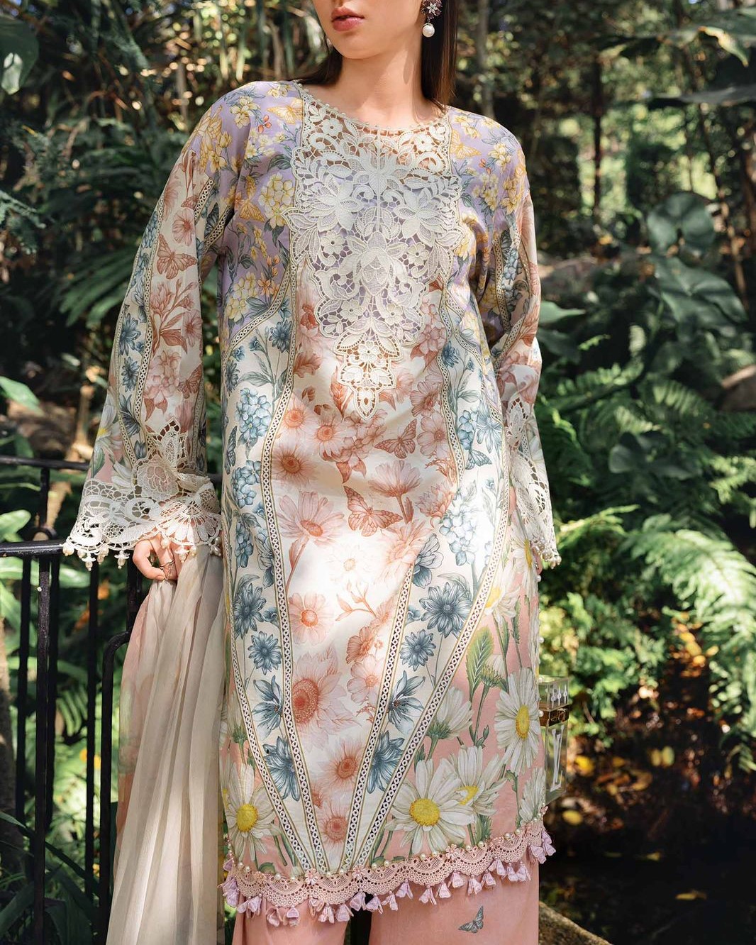 Printed Lawn Embroidered Suit - Image 4